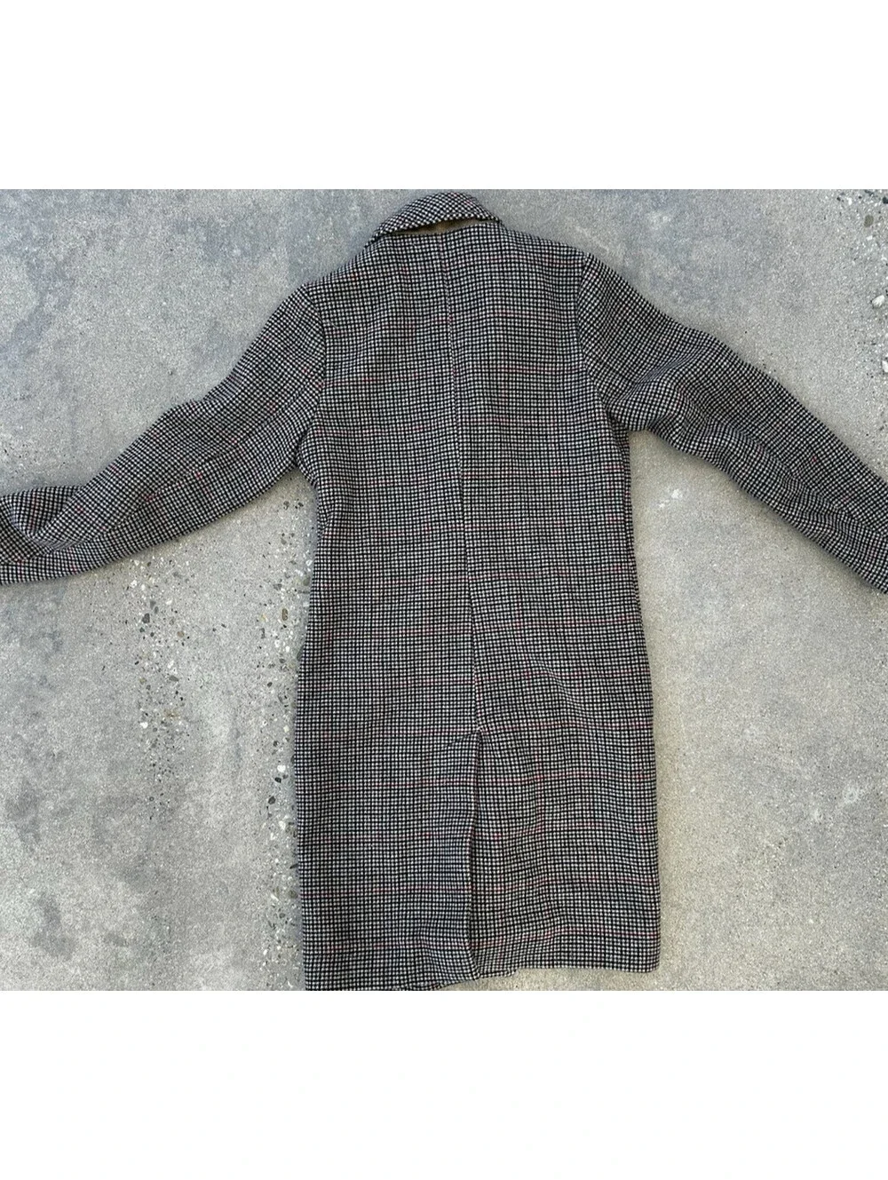 Abercrombie & Fitch A&F Wool Blend Houndstooth Blazer Coat Plaid Size Medium